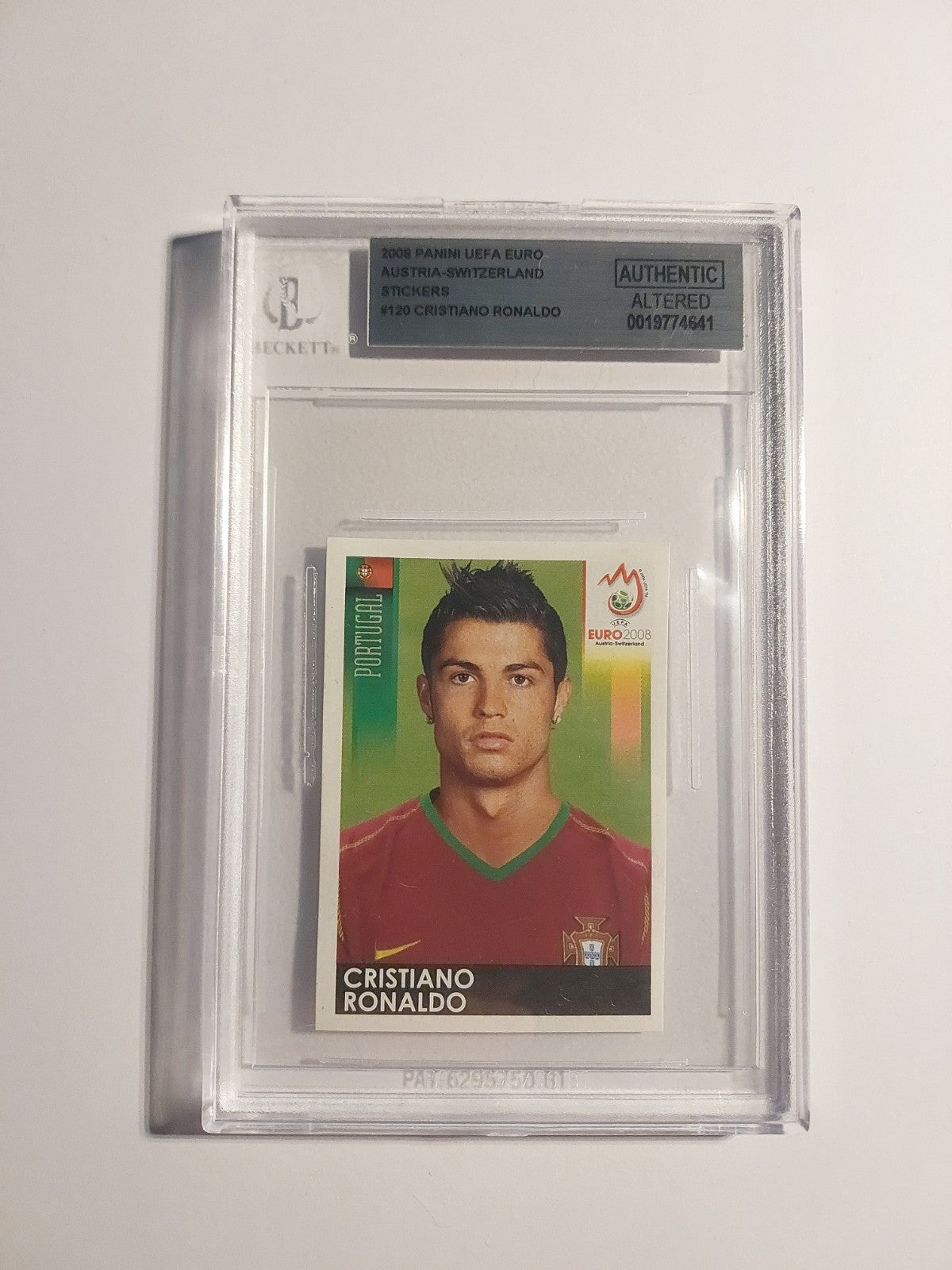Panini EURO 2008 Cristiano Ronaldo Portugal Legend BGS AU = PSA Parallel Rare – Bild 1