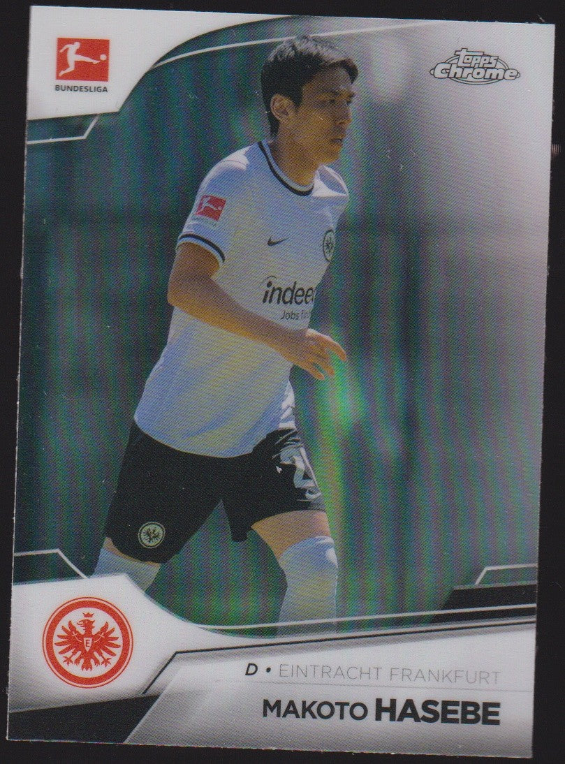Topps Chrome 2021-22 Makoto Hasebe Eintracht Frankfurt Parallel Refractor – Bild 1