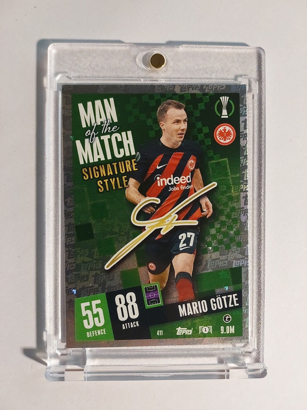 Topps Man Of The Match 2024-25 Mario Götze Frankfurt Insert Parallel Refractor – Bild 1