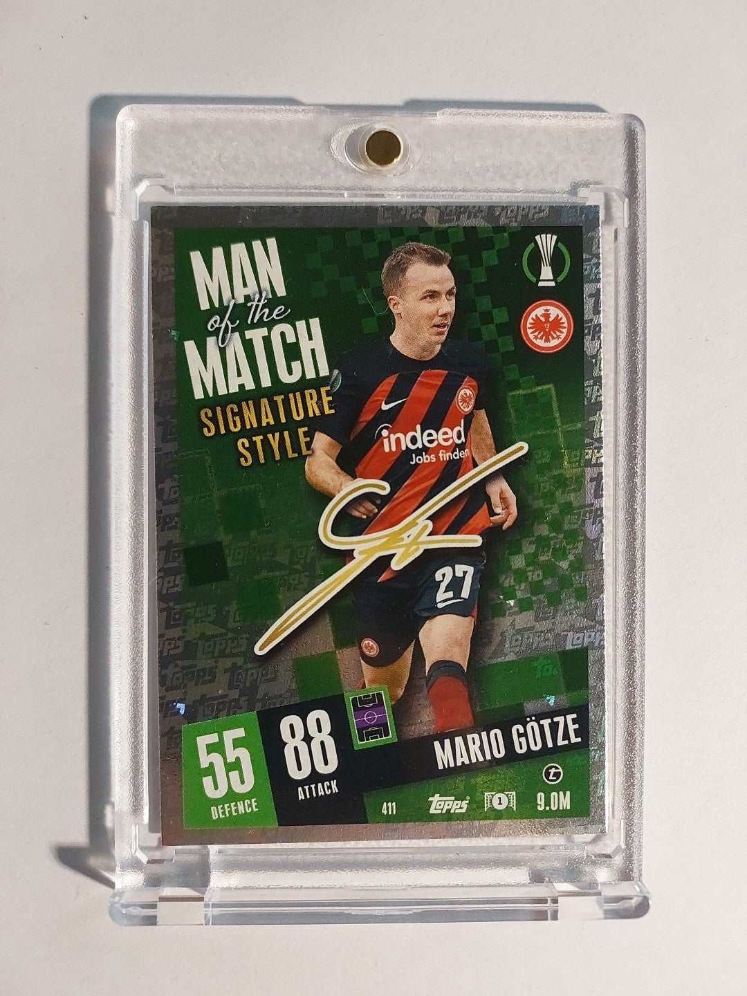 Topps Man Of The Match 2024-25 Mario Götze Frankfurt Insert Parallel Refractor – Bild 1