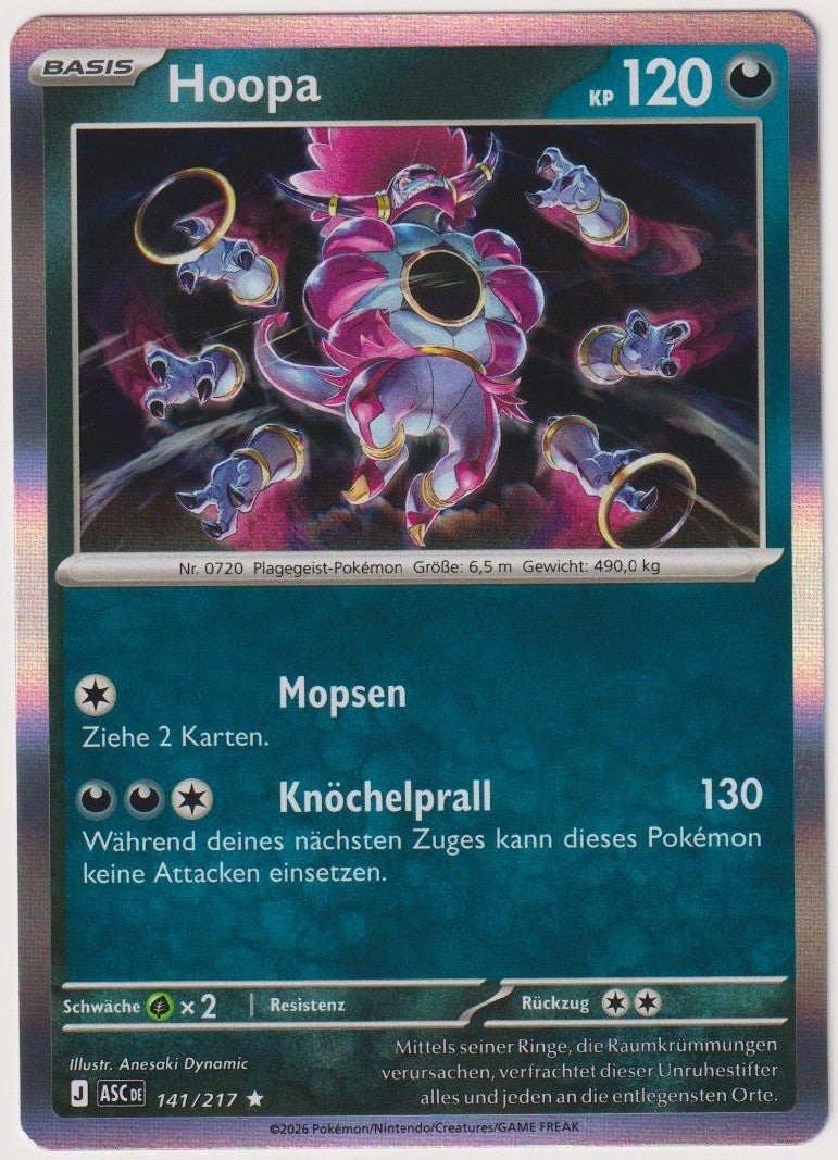 Pokemon TCG Hoopa #141/217 Rare (R) Holo Deutsch 2026 – Bild 1