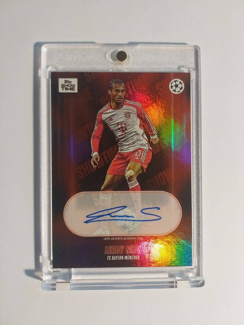 Topps Show Time 2024-25 Leroy Sane Auto Bayern München Parallel 2/10 Refractor – Bild 1