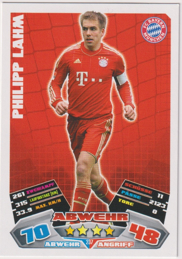 Topps Match Attax Philipp Lahm FC Bayern München Bundesliga Parallel Rare – Bild 1
