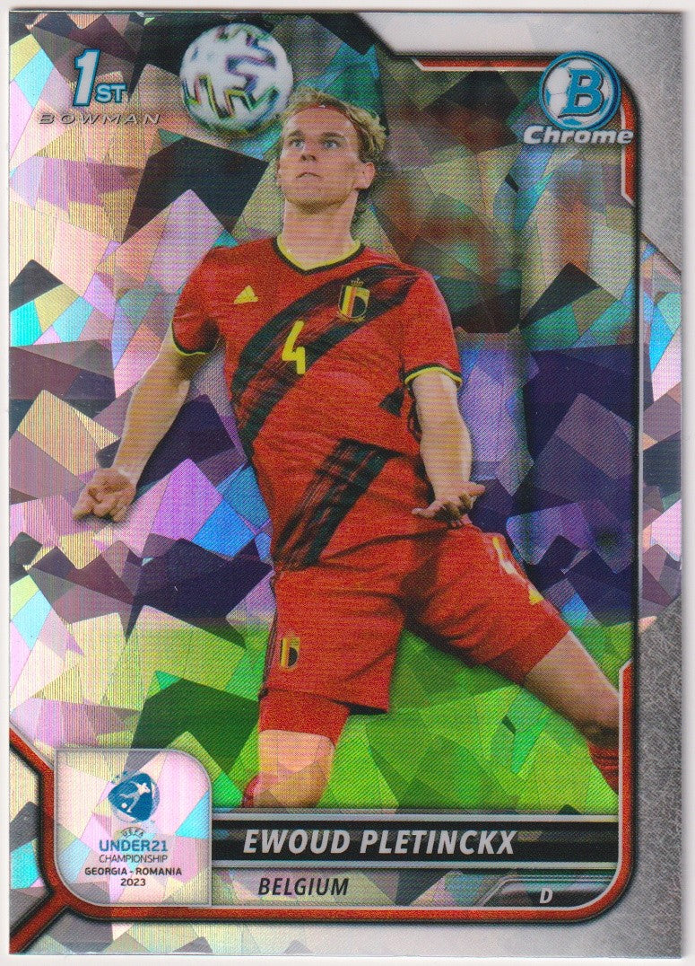 Topps Chrome 2021-22 Ewoud Pletinckx Belgium Parallel Refractor – Bild 1