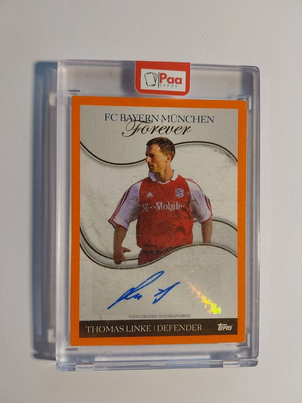 Topps Bayern München Forever 2023-24 Thomas Linke Auto White Parallel 24/25 Rare – Bild 1