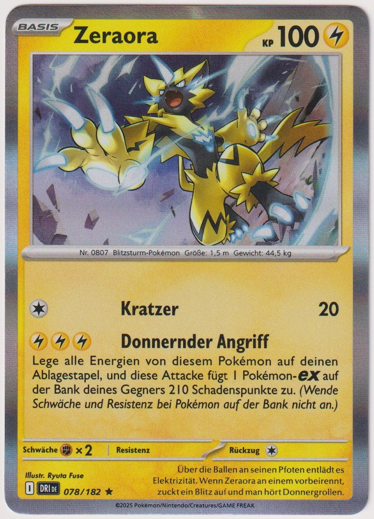 Pokemon TCG Zeraora #78/182 Rare (R) Holo Deutsch 2025 – Bild 1