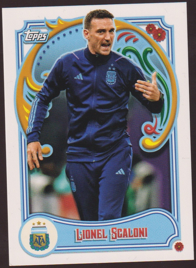 Topps 2023-24 Lionel Scaloni Argentinien Parallel Rare 30 – Bild 1