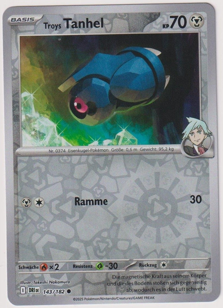 Pokemon TCG Beldum #143/182 Common (C) Reverse Holo Deutsch 2025 – Bild 1