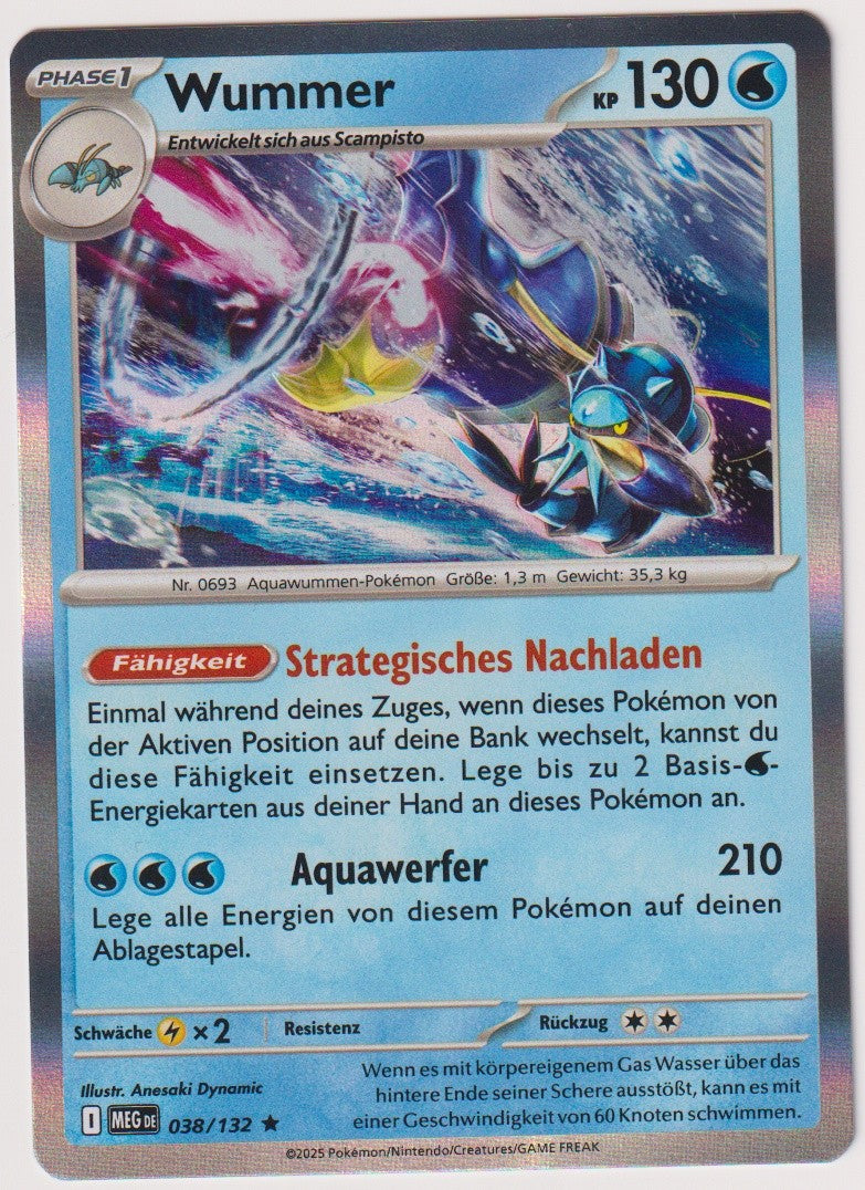 Pokemon TCG Clawitzer #38/132 Rare (R) Holo Deutsch 2025 – Bild 1