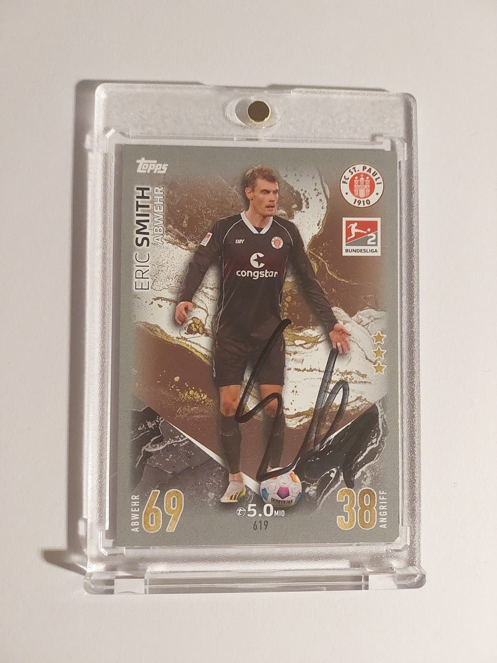 Topps Bundesliga 2023-24 Eric Smith FC St. Pauli (On Card Auto) – Bild 1