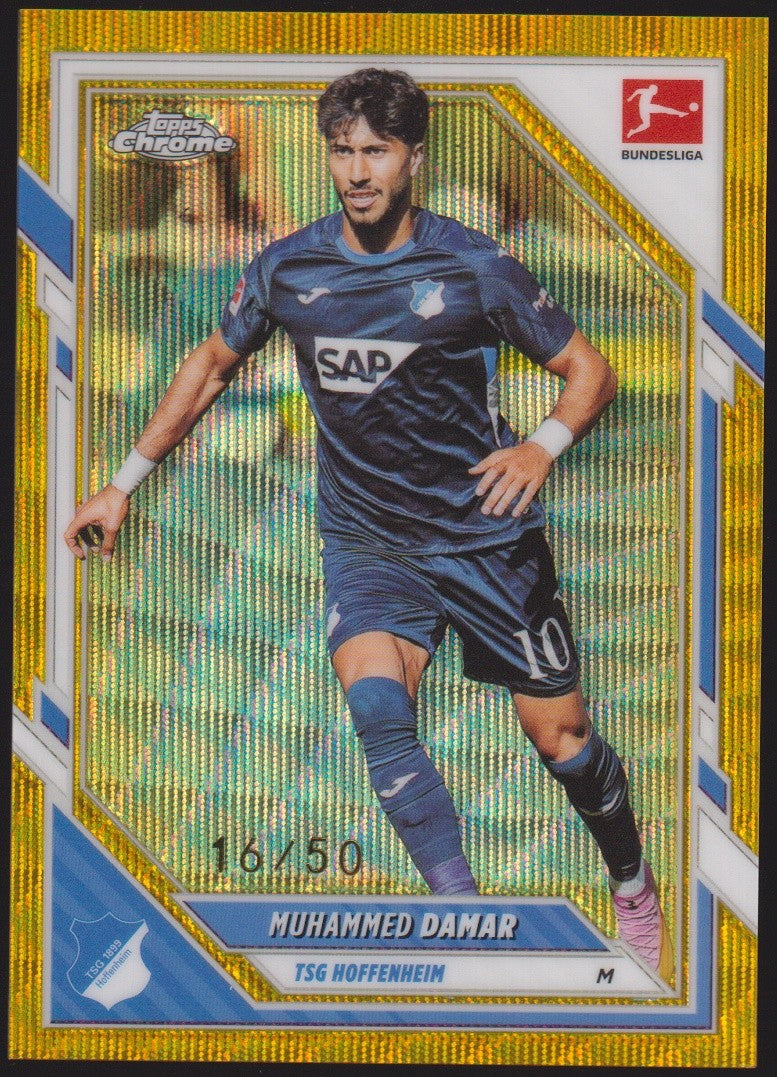 Topps Chrome 2025-26 Muhammed Damar TSG Hoffenheim Parallel 16/50 Refractor – Bild 1