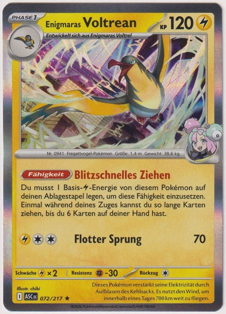 Pokemon TCG Ionos Kilowatrel #72/217 Rare (R) Holo Deutsch 2026 – Bild 1