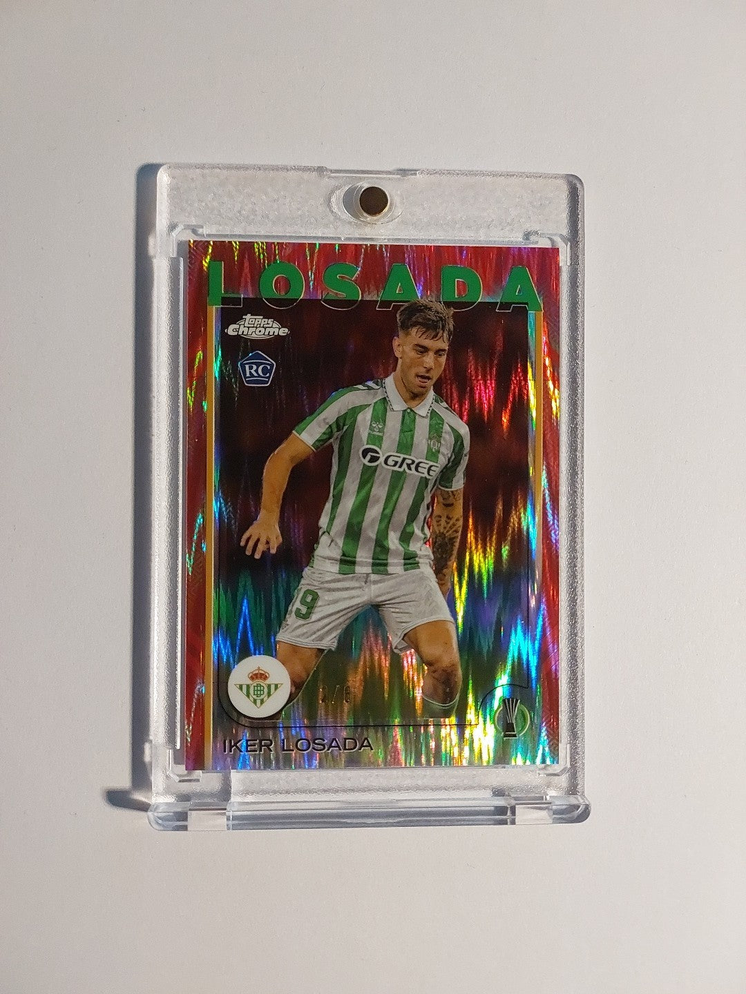 Topps UCC Flagship 2024-25 Iker Losada Real Betis Parallel 2/8 Refractor Rookie – Bild 1