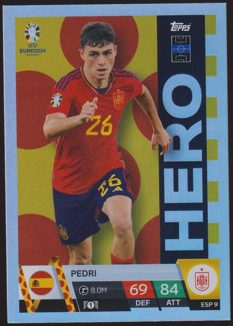 Topps Match Attax 2023-24 Pedri Spanien Parallel Rare – Bild 1