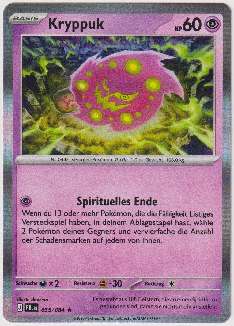 Pokemon TCG Spiritomb #35/084 Rare (R) Holo Deutsch 2026 – Bild 1