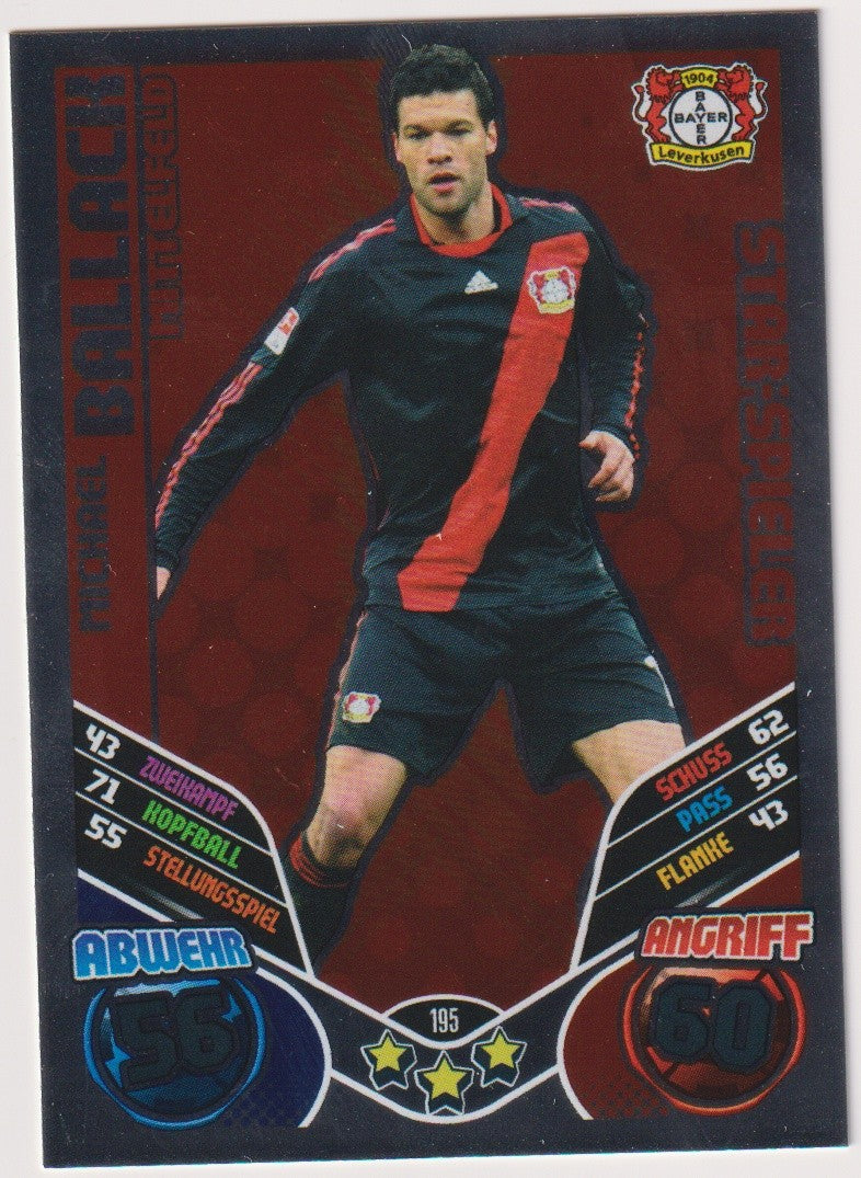 Topps Match Attax Michael Ballack Bayer Leverkusen Bundesliga Parallel Rare – Bild 1