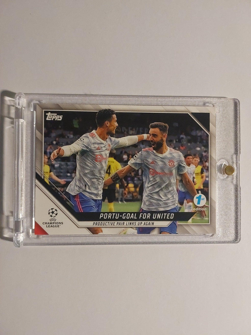 Topps UCC 2021-22 Ronaldo & Fernandes Manchester United 1st Edition Parallel Hit – Bild 1