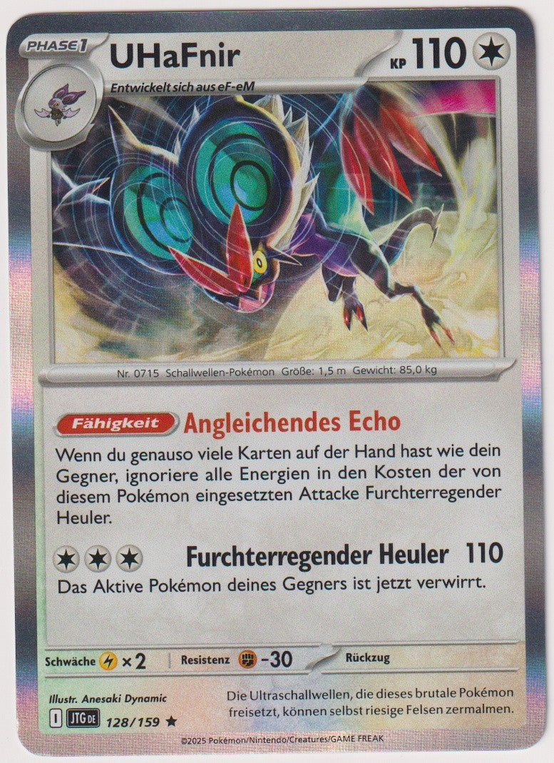 Pokemon TCG UHaFnir #128/159 Rare (R) Holo Deutsch 2025 – Bild 1