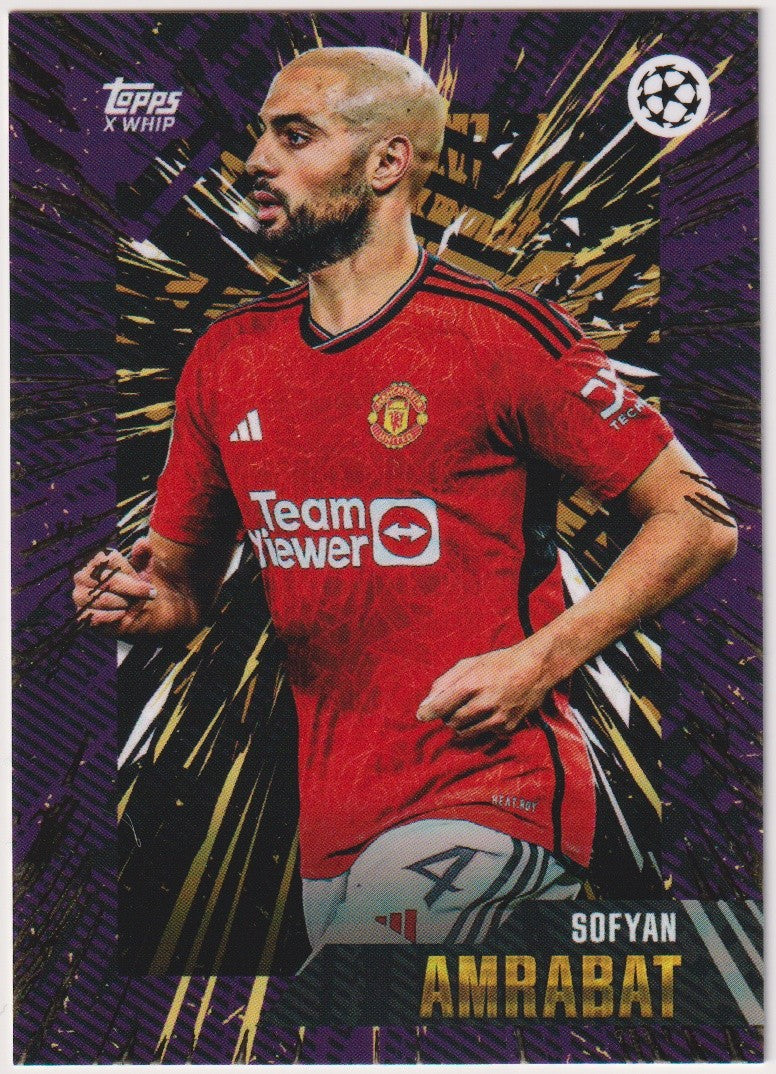 Topps Champions League 2022-23 Sofyan Amrabat Manchester United x Whip Parallel – Bild 1