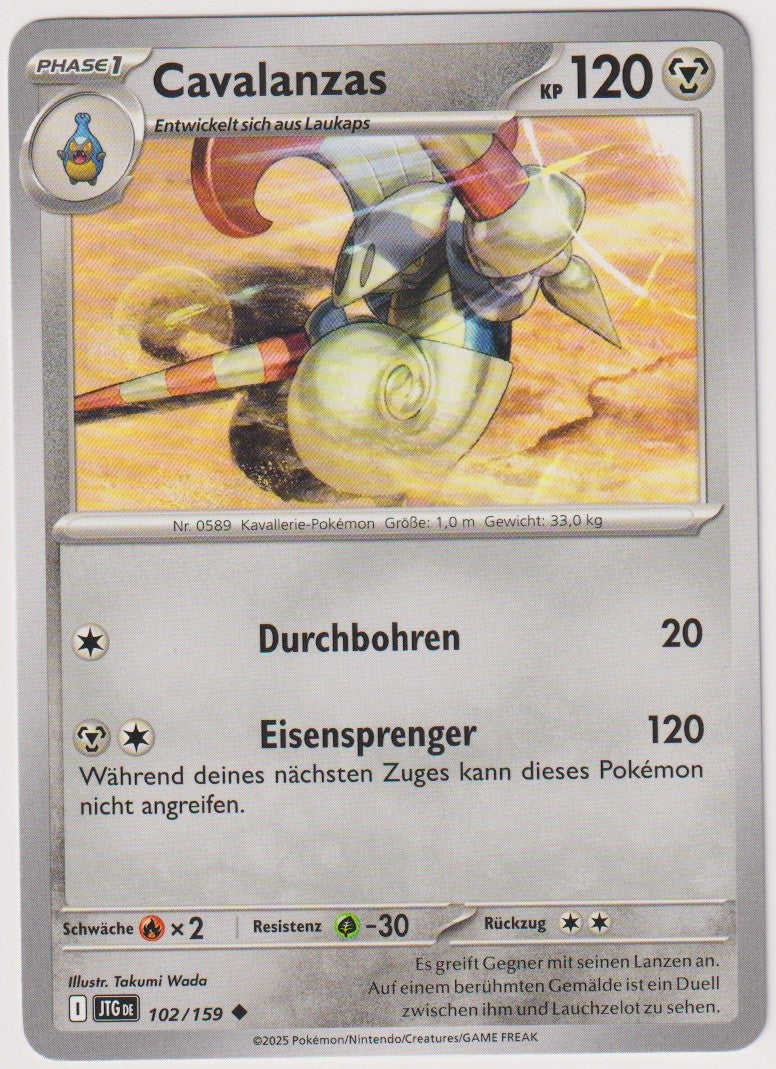 Pokemon TCG Cavalanzas #102/159 Uncommon (U) Deutsch 2025 – Bild 1