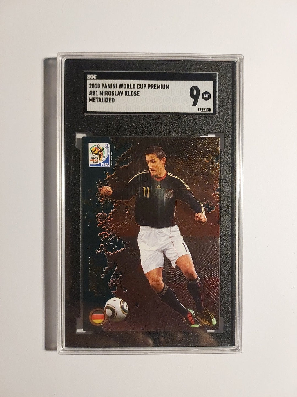 Panini World Cup Premium 2010 Miroslav Klose Deutschland Rare Parallel SGC 9 PSA – Bild 1