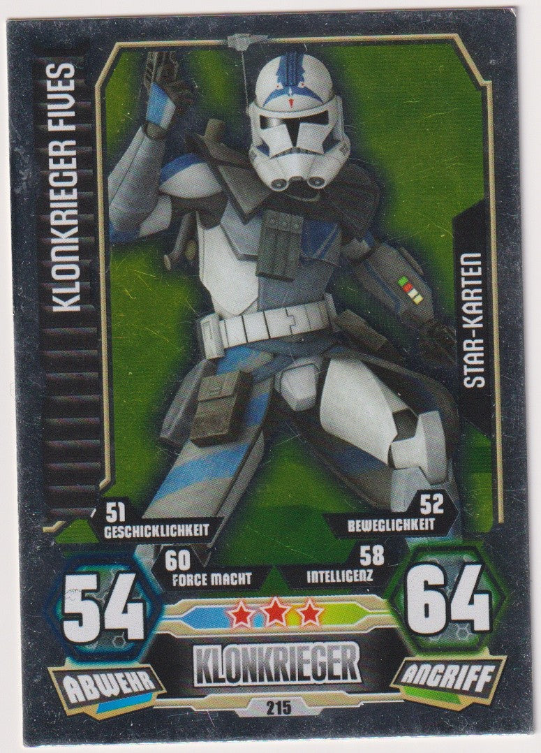 Topps Star Wars 2012 Klonkrieger Fives REPUBLIK TCG Rare #215 – Bild 1