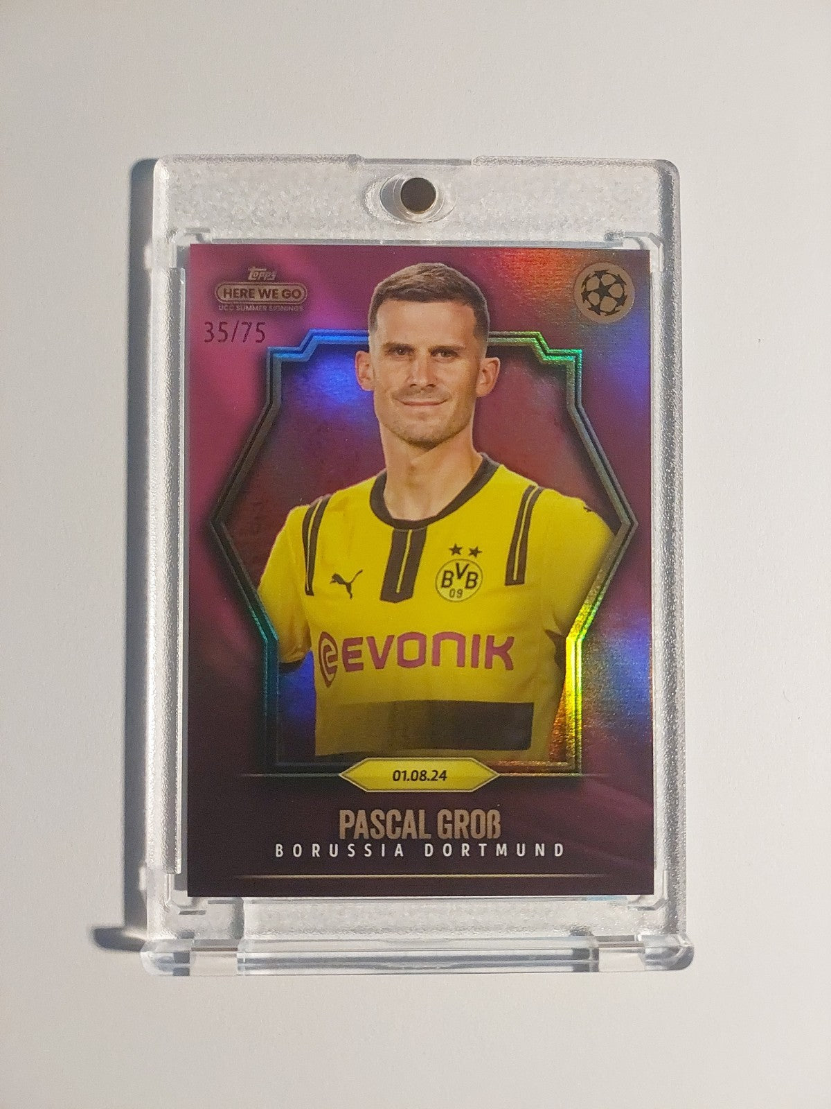 Topps Here We Go 2024-25 Pascal Groß Borussia Dortmund Parallel 35/75 Refractor – Bild 1