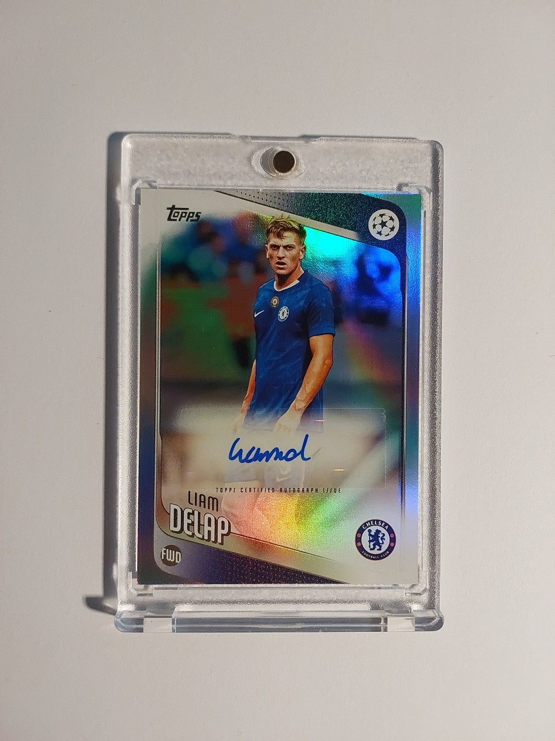 Topps UCC Flagship 2025-26 Liam Delap Chelsea Auto Parallel Refractor Ultra Rare – Bild 1