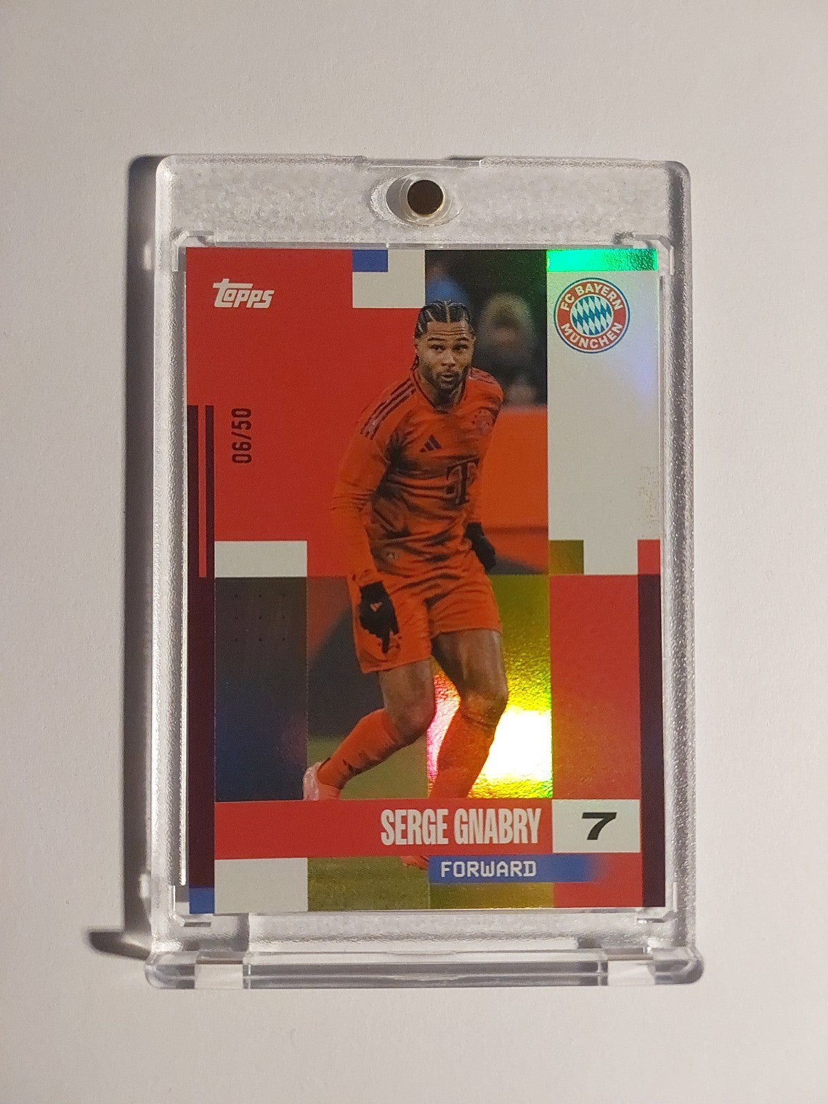 Topps Bayern München Team Set 2024-25 Serge Gnabry Parallel 6/50 Refractor Rare – Bild 1