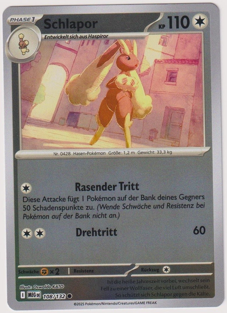 Pokemon TCG Lopunny #108/132 Common (C) Reverse Holo Deutsch 2025 – Bild 1
