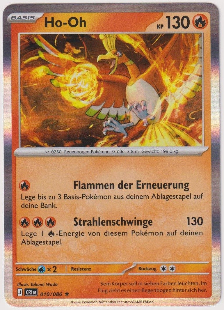 Pokemon TCG Ho Oh #10/086 Rare (R) Holo Deutsch 2026 – Bild 1