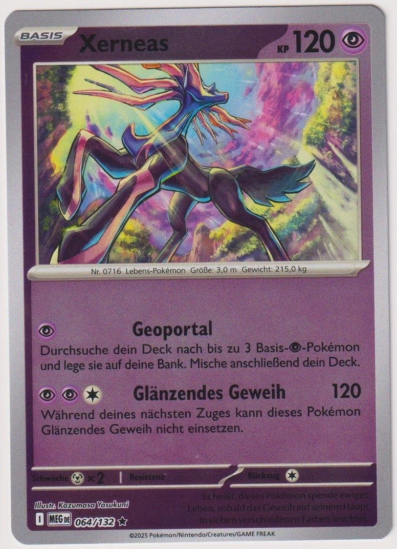Pokemon TCG Xerneas #64/132 Rare (R) Reverse Holo Deutsch 2025 – Bild 1