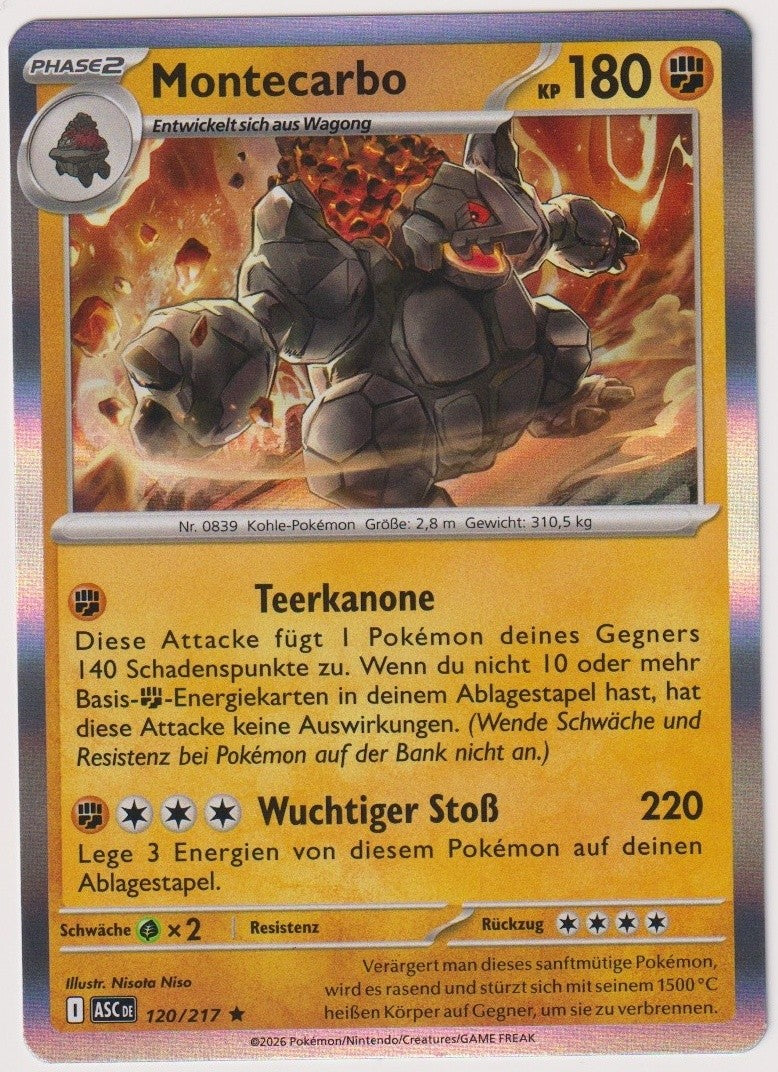 Pokemon TCG Coalossal #120/217 Rare (R) Holo Deutsch 2026 – Bild 1