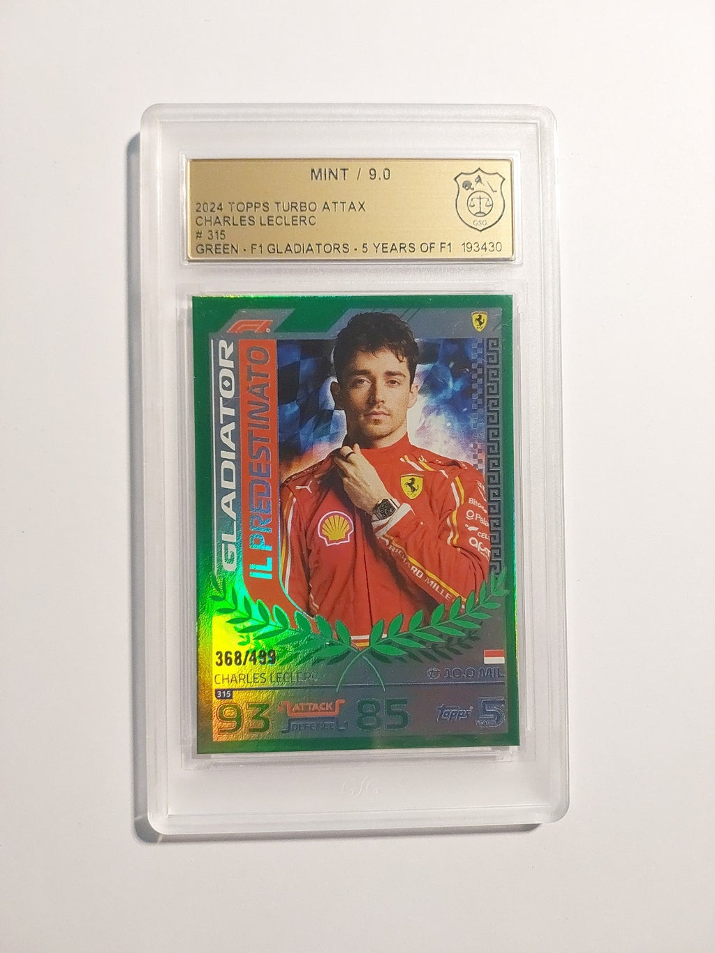 Topps Turbo 2024 Charles Leclerc Ferrari Formel 1 GSG 9 = PSA Parallel 368/499 – Bild 1