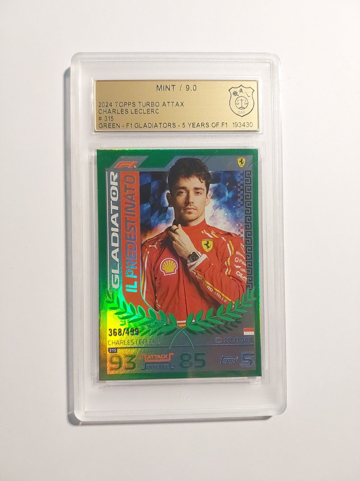 Topps Turbo 2024 Charles Leclerc Ferrari Formel 1 GSG 9 = PSA Parallel 368/499 – Bild 1