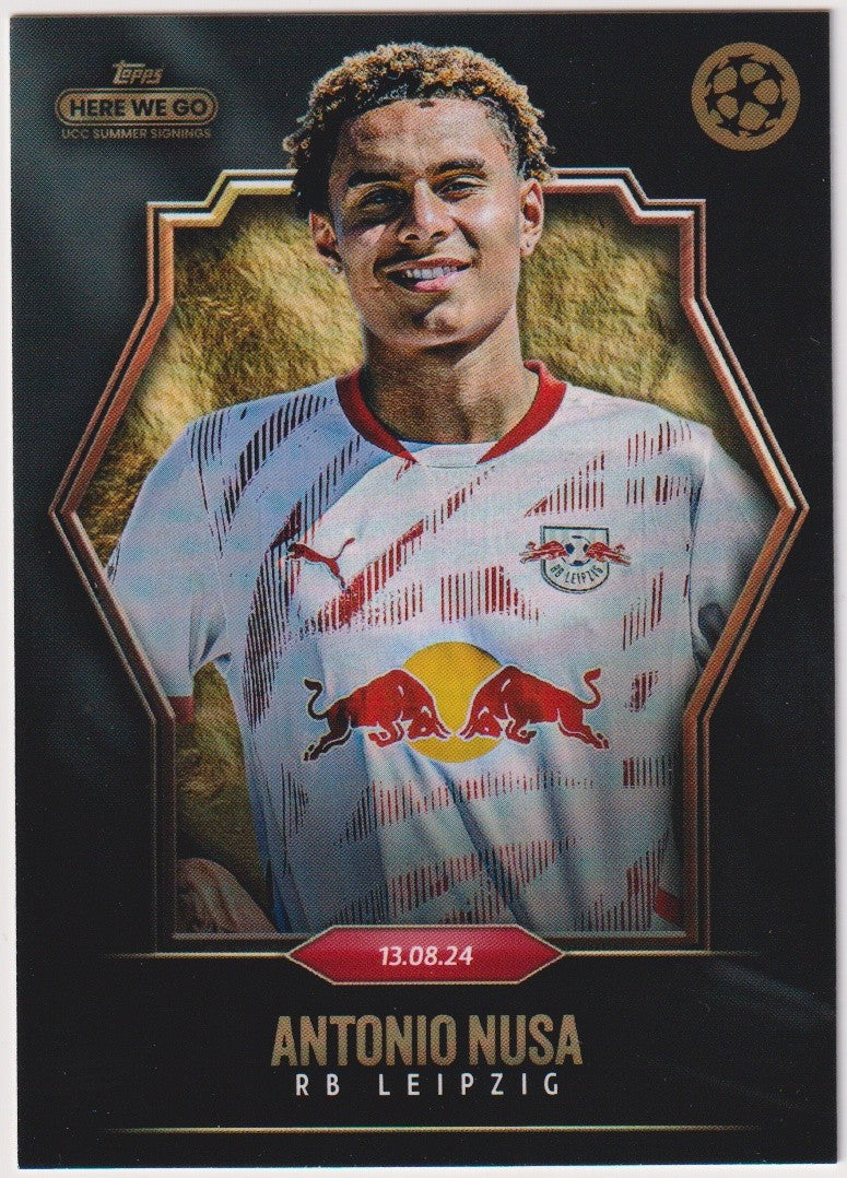 Topps Here We Go UCC Summer Signings 2023-24 Antonio Nusa RB Leipzig Parallel – Bild 1