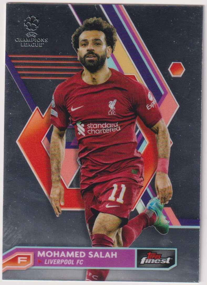 Topps Finest 2021-22 Mohamed Salah Liverpool FC Parallel Rare – Bild 1