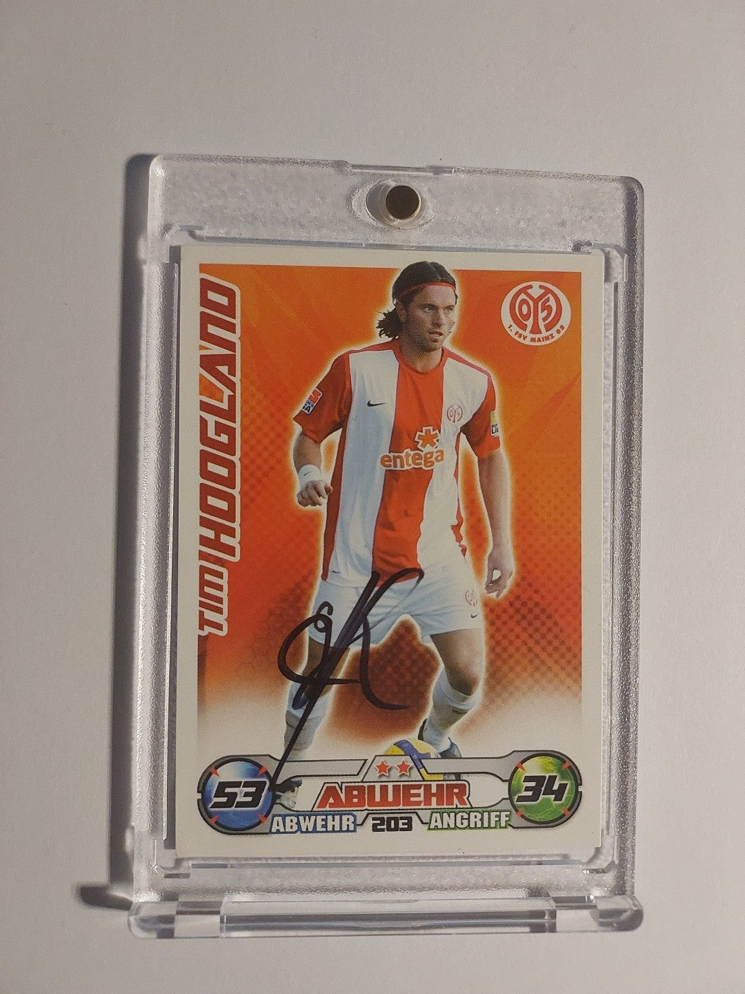 Topps 2015-16 Tim Hoogland Mainz 05 On Card Auto Parallel Ultra Rare Original – Bild 1