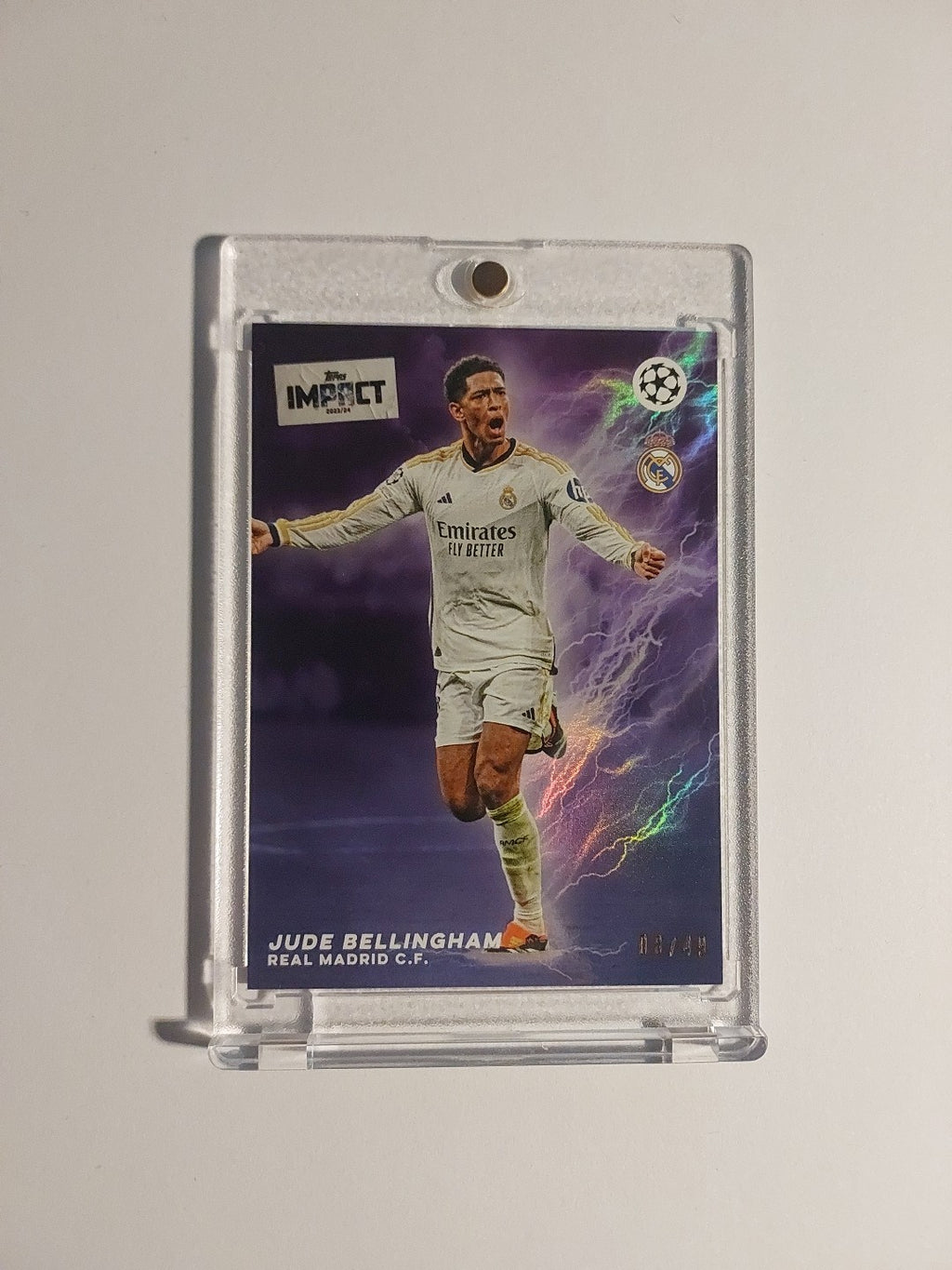 Topps Impact 2023-24 Jude Bellingham Real Madrid Parallel 8/49 Refractor Rare – Bild 1