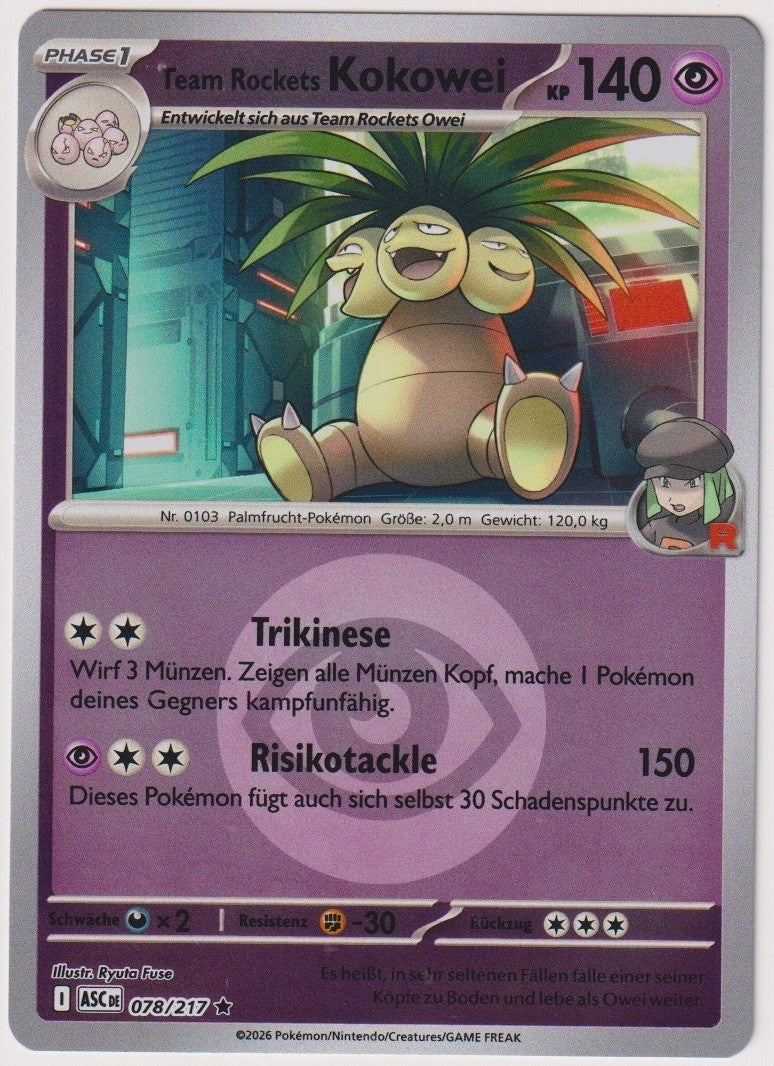 Pokemon TCG Exeggutor #78/217 Rare (R) Reverse Holo Deutsch 2026 – Bild 1