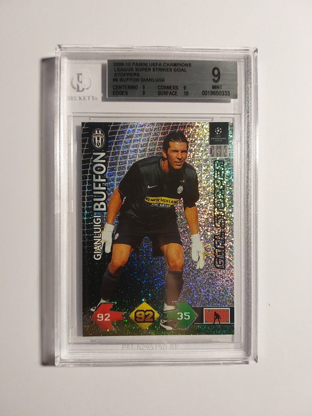 Panini Champions League 2009-10 Gianluigi Buffon Juventus Turin BGS 9 PSA POP 1 – Bild 1