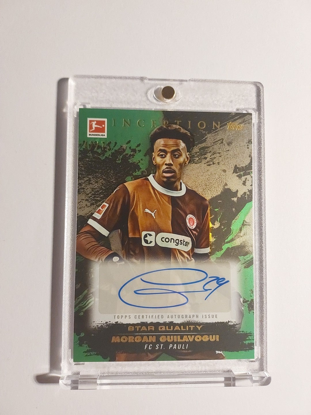 Topps Inception Bundesliga 24-25 Morgan Guilavogui St. Pauli Auto Nummeriert /75 – Bild 1