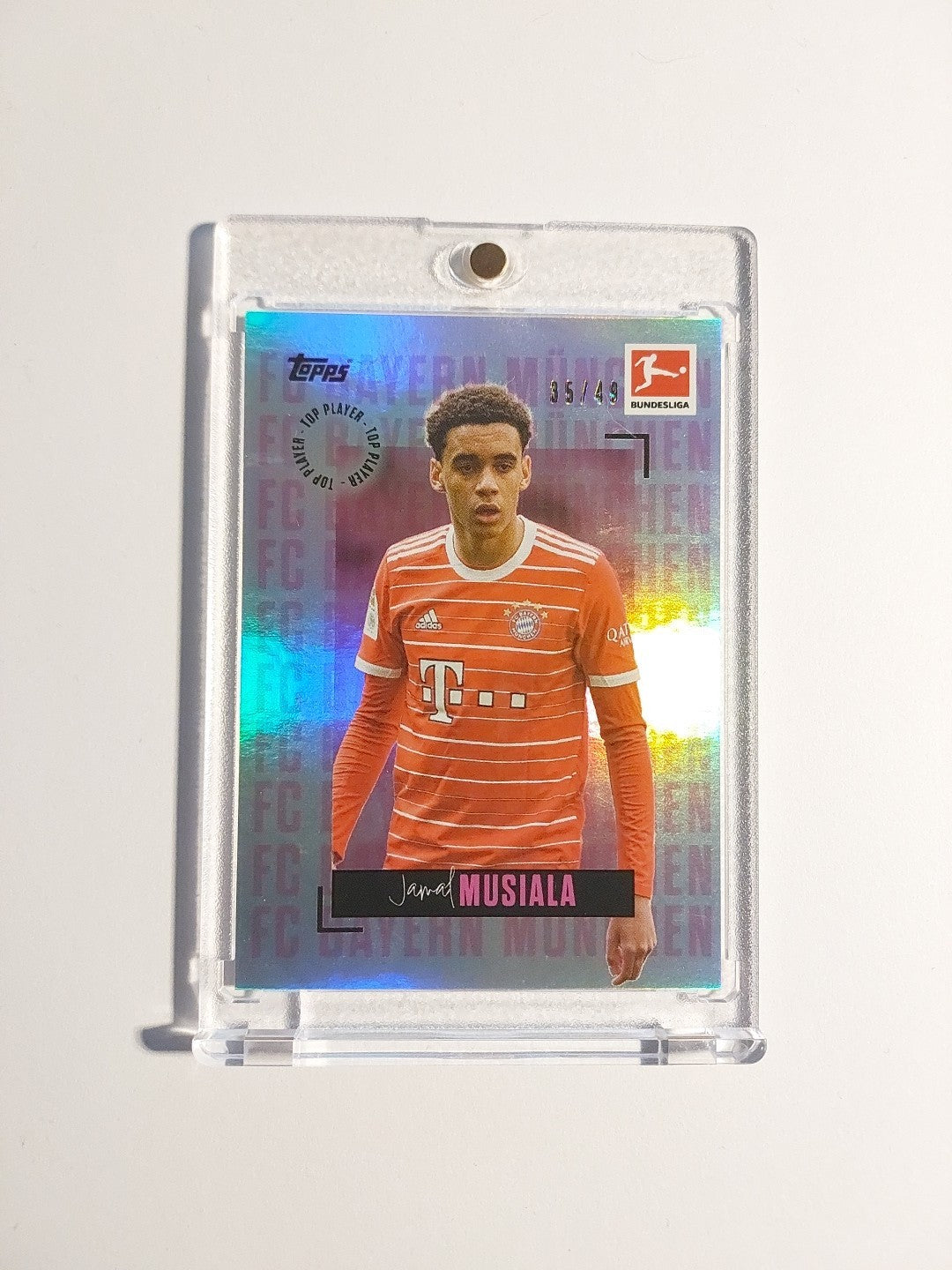Topps Bundesliga 2022-23 Jamal Musiala Bayern München Parallel 35/49 Refractor – Bild 1