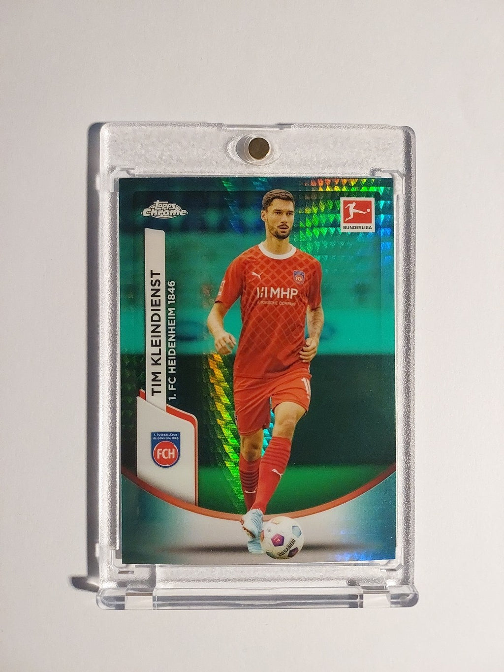 Topps Chrome Bundesliga 2023-24 Tim Kleindienst Heidenheim Parallel Refractor – Bild 1