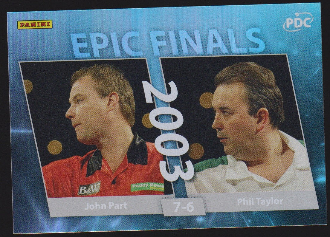 Panini PDC World Championship 2026 John Part & Phil Taylor Refractor Parallel – Bild 1