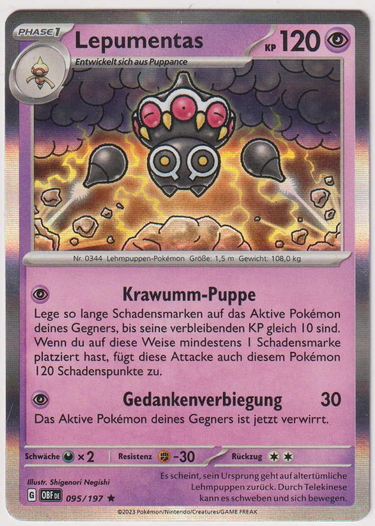 Pokemon TCG Claydol #95/197 Rare (R) Holo Deutsch 2023 – Bild 1