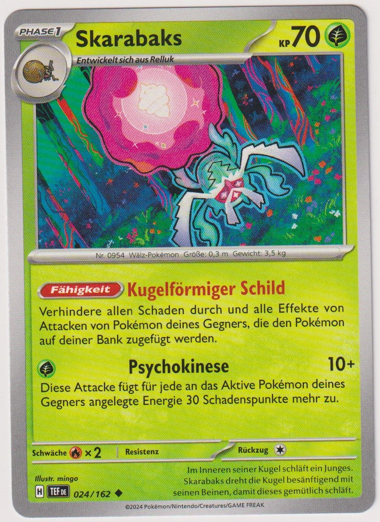 Pokemon TCG Skarabaks #24/162 Uncommon (U) Deutsch 2024 – Bild 1