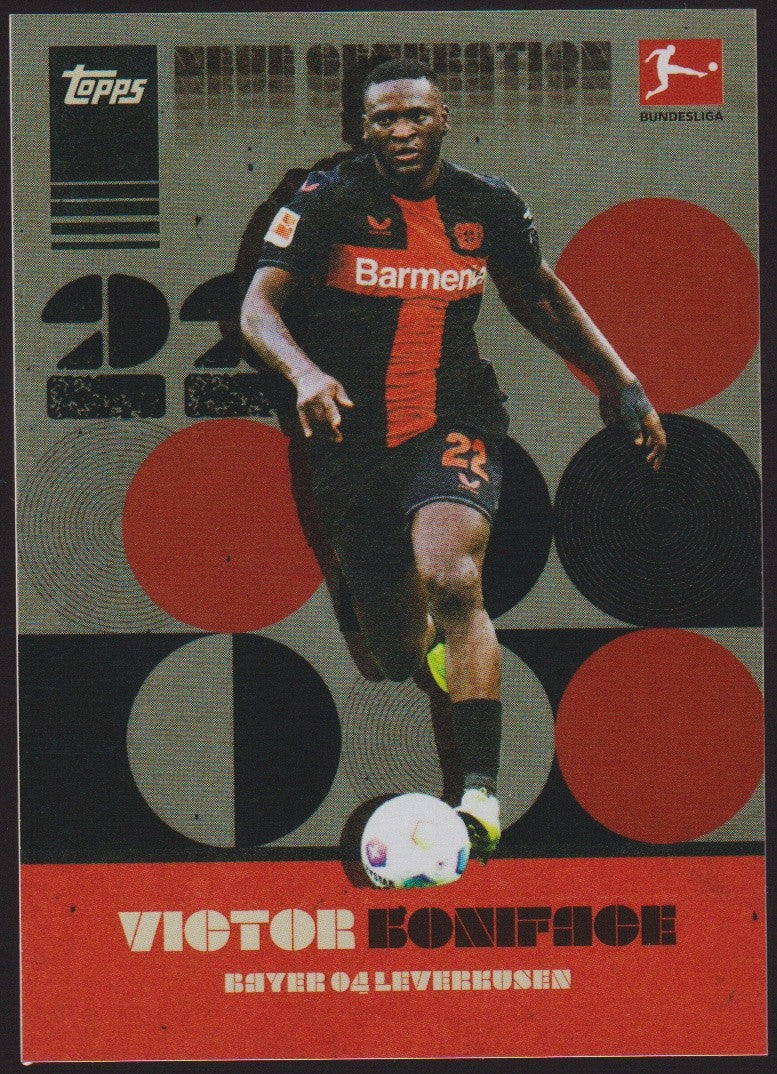 Topps 2023-24 Victor Boniface Bayer 04 Leverkusen Parallel Rare – Bild 1