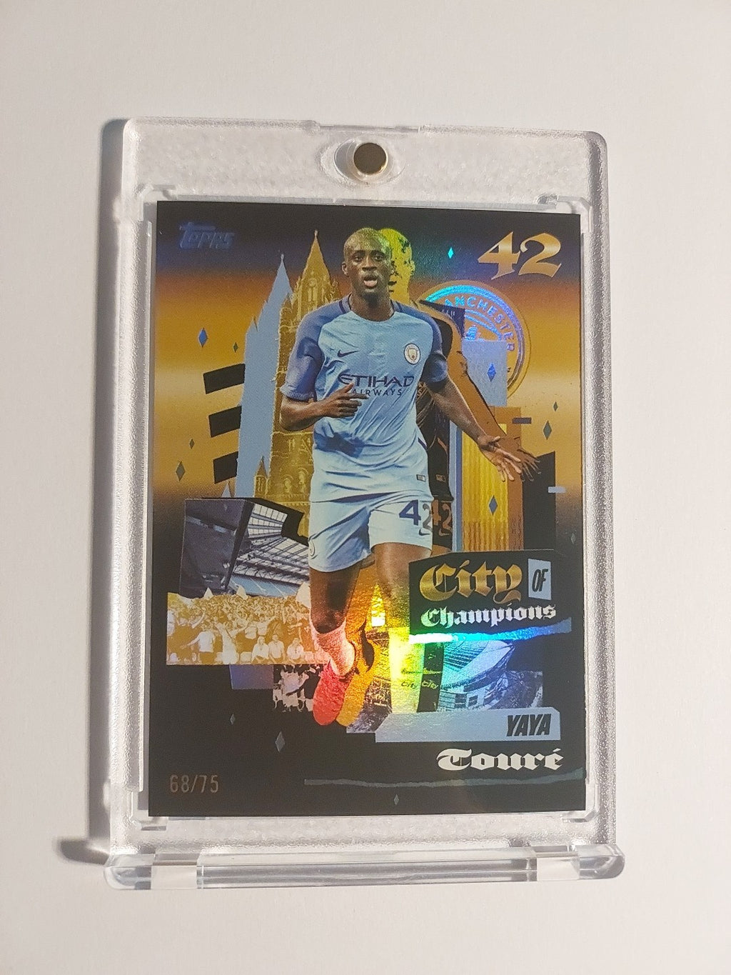 Topps Manchester City Team Set 2024-25 Yaya Toure Numbered 68/75 Parallel – Bild 1