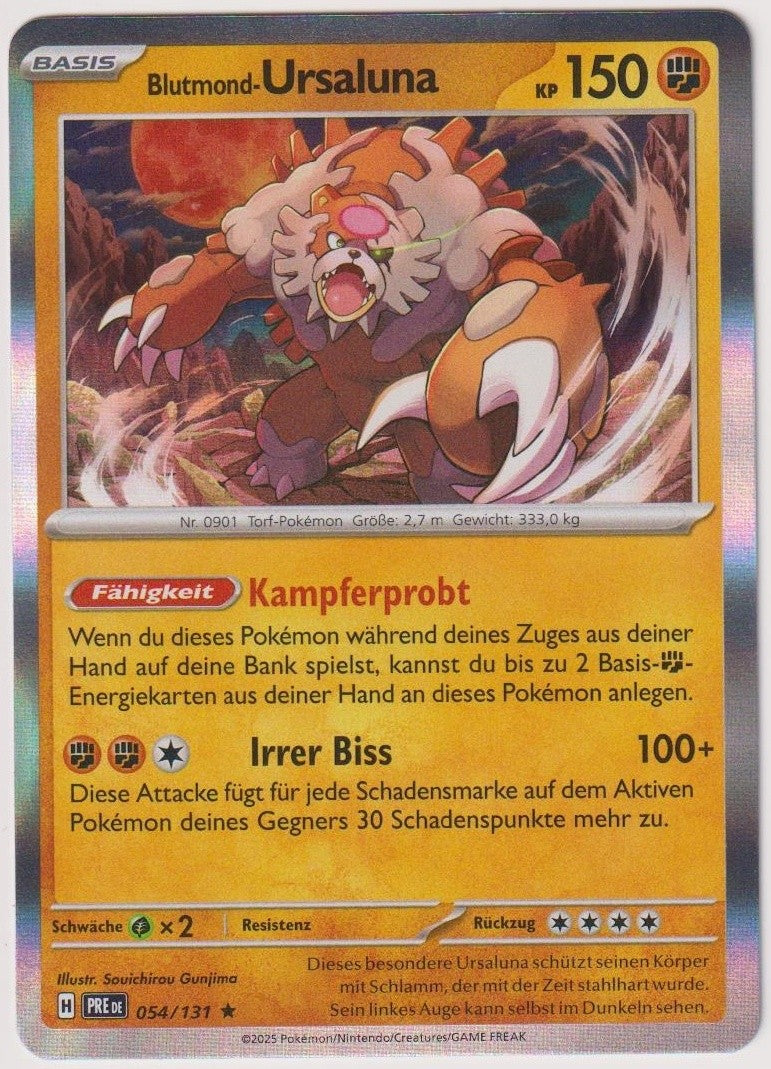 Pokemon TCG Bloodmoon Ursaluna #54/131 Rare (R) Holo Deutsch 2025 – Bild 1